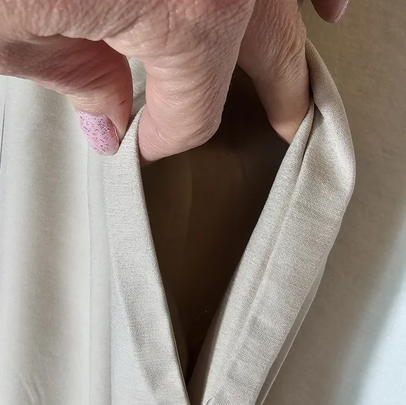 Zara Khaki Satin Cropped Trousers Women's Size Small NWT - Picture 7 of 12